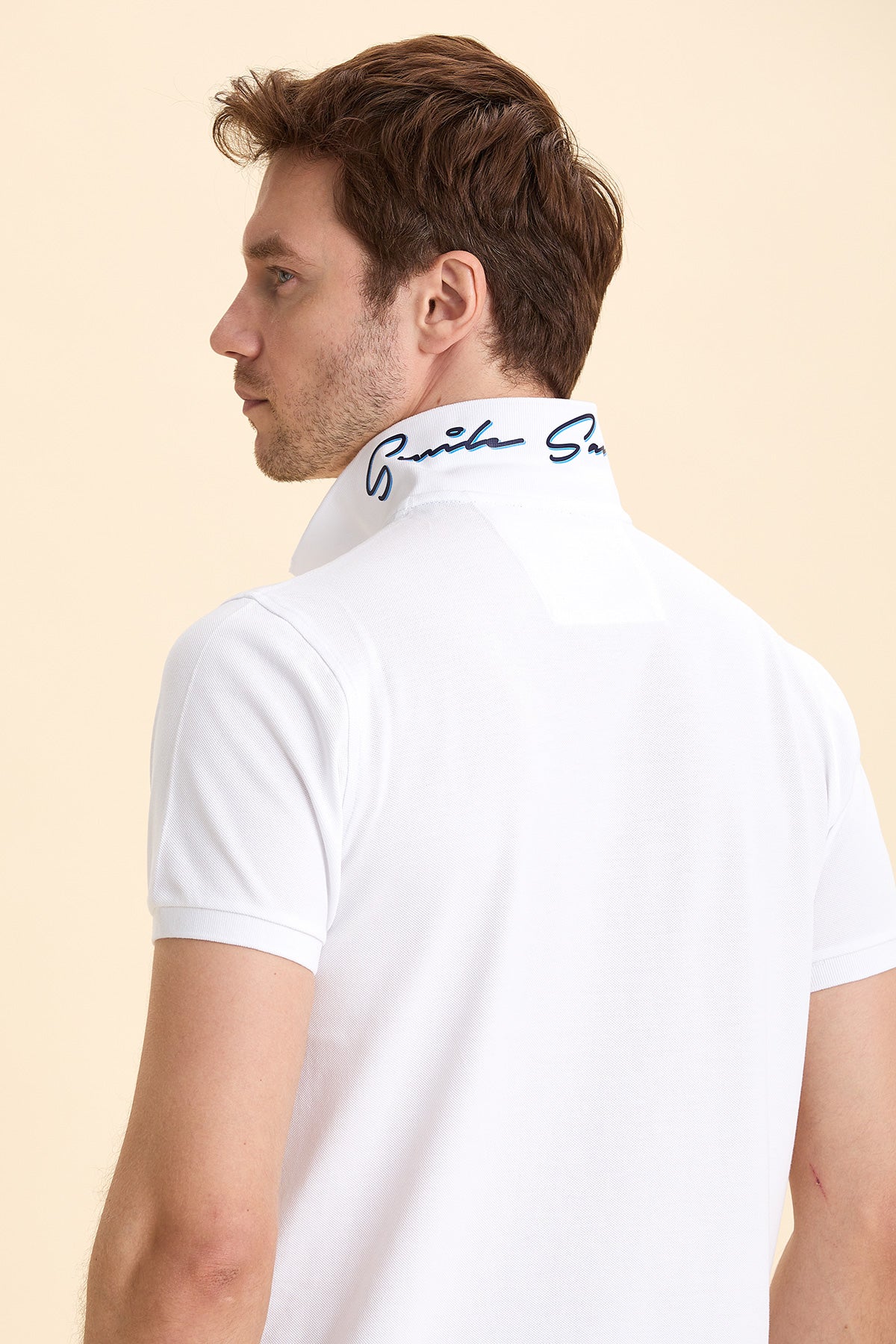 White 100% Cotton Polo T-Shirt