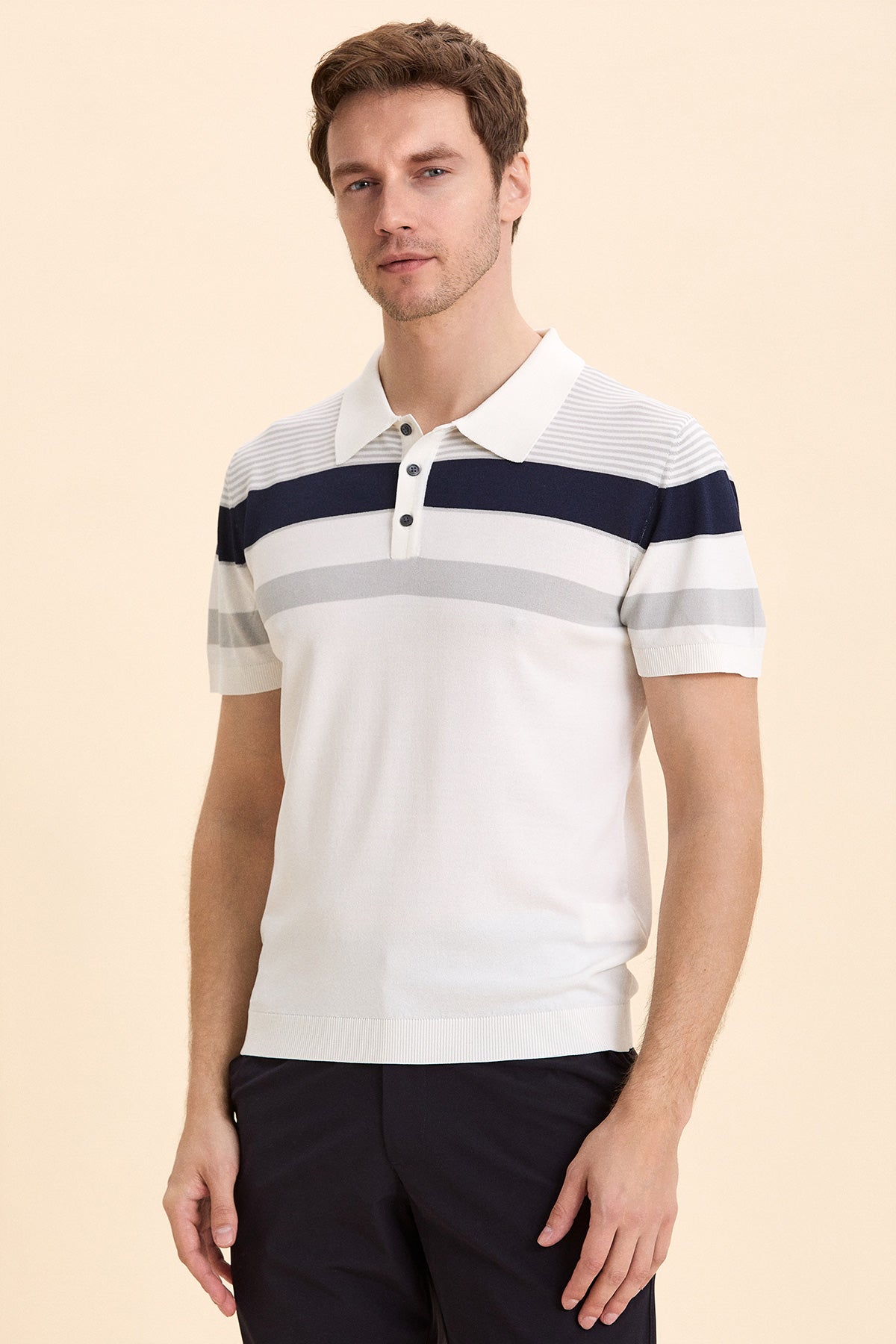 Off White Polo Knitwear