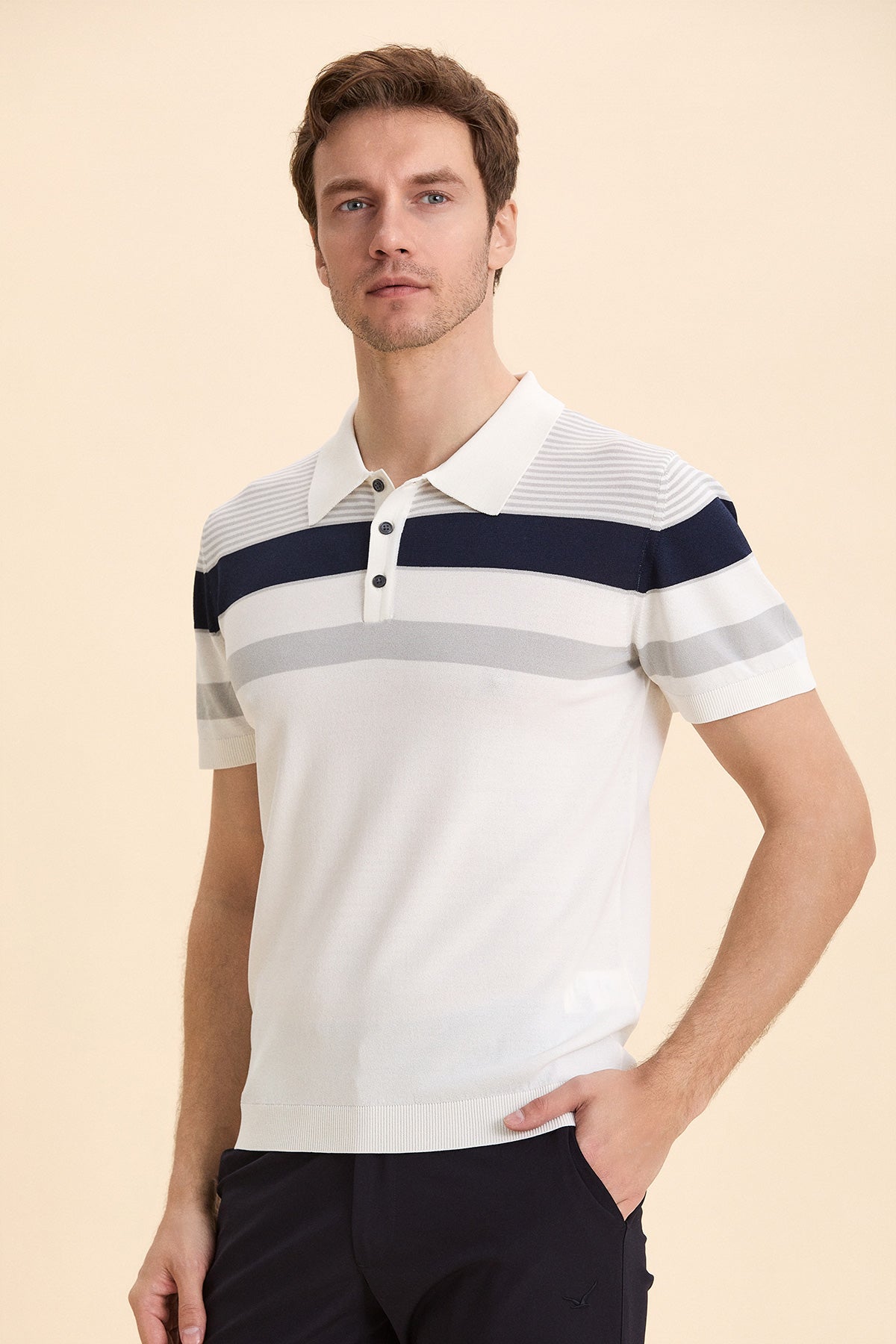 Off White Polo Knitwear