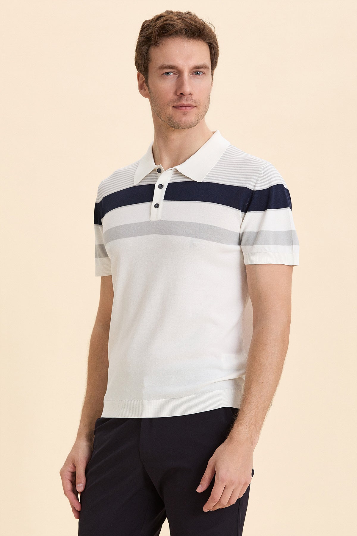 Off White Polo Knitwear