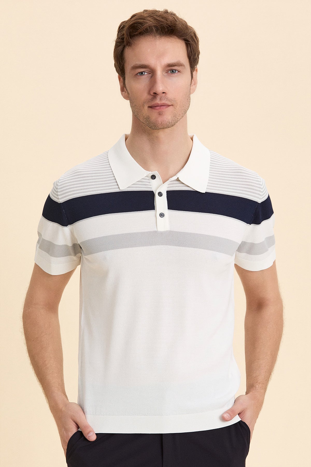 Off White Polo Knitwear