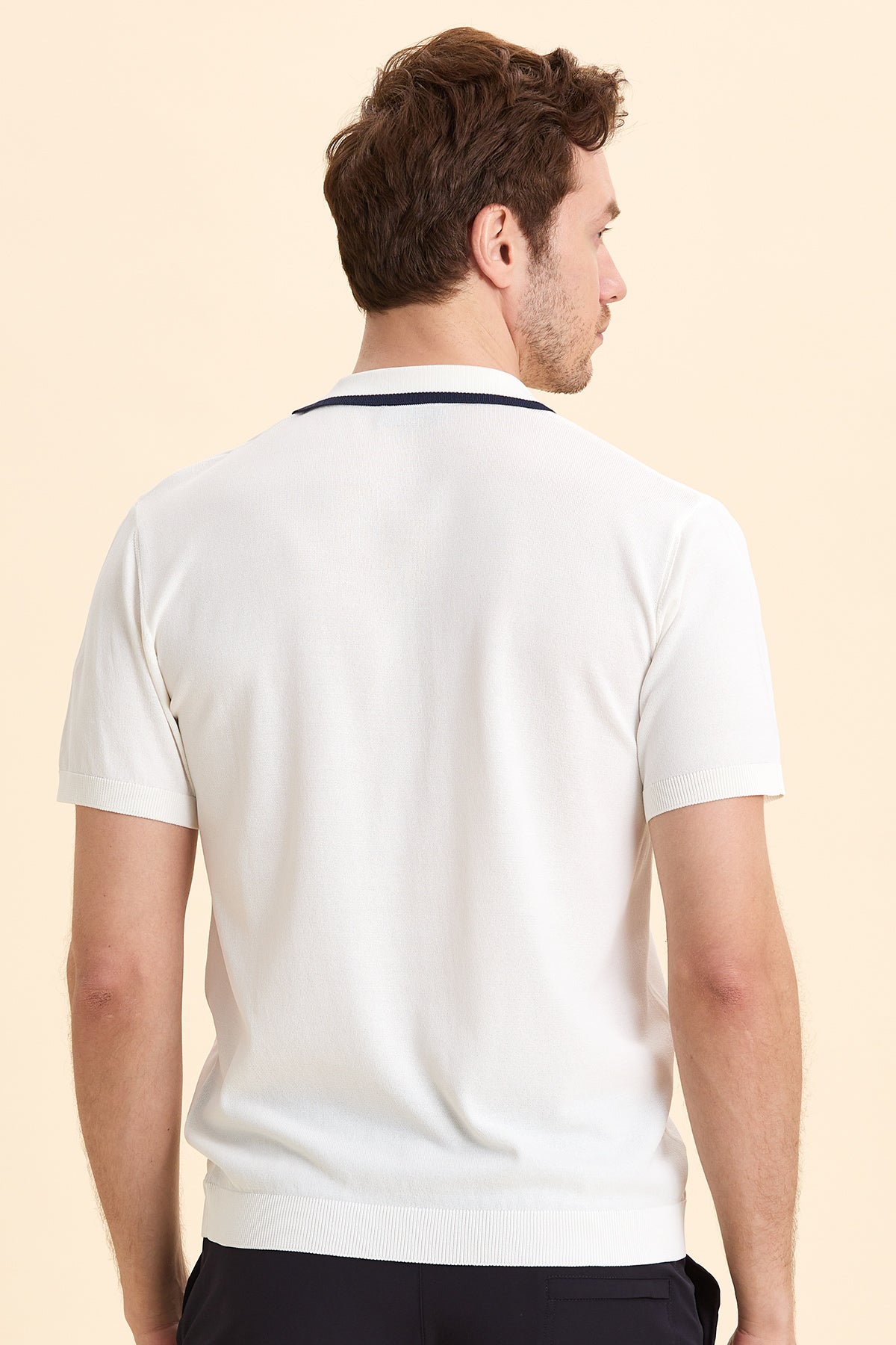 Off White Polo Knitwear