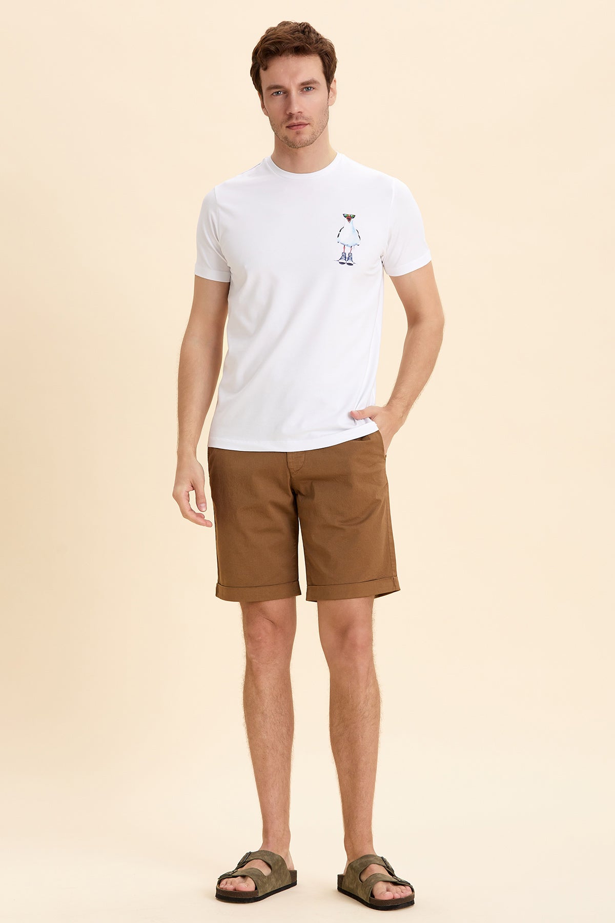 White Seagull Printed T-Shirt