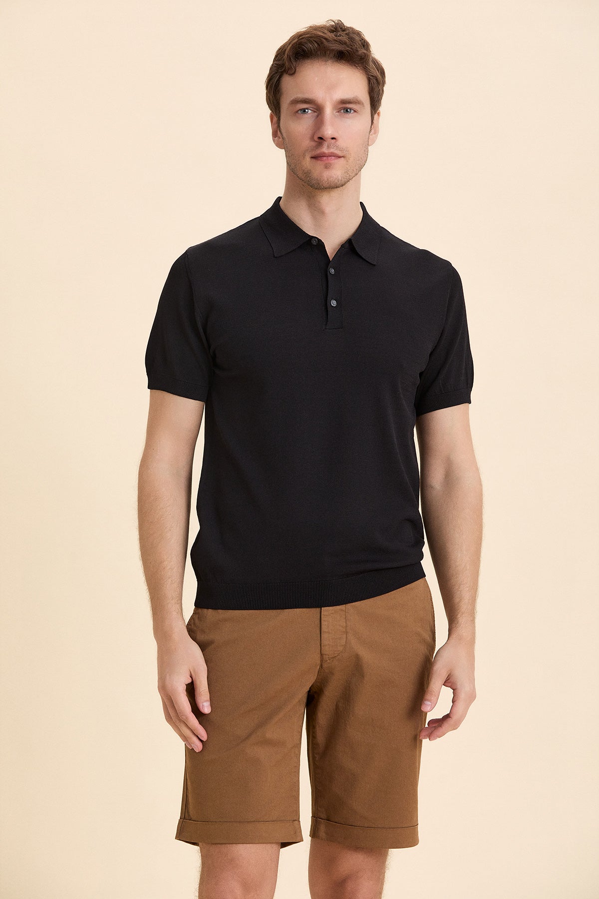 Black Polo Knitwear