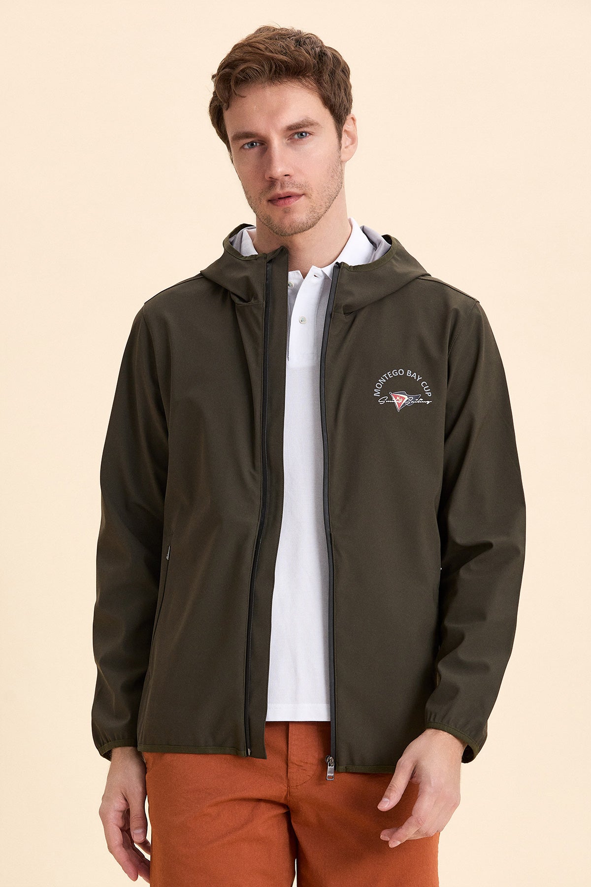 Hooded Khaki Summer Coat