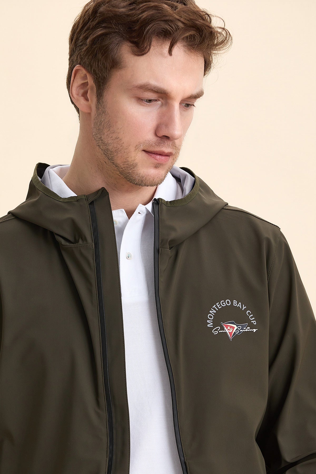 Hooded Khaki Summer Coat