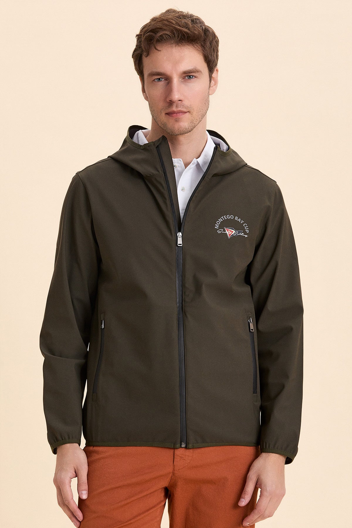 Hooded Khaki Summer Coat