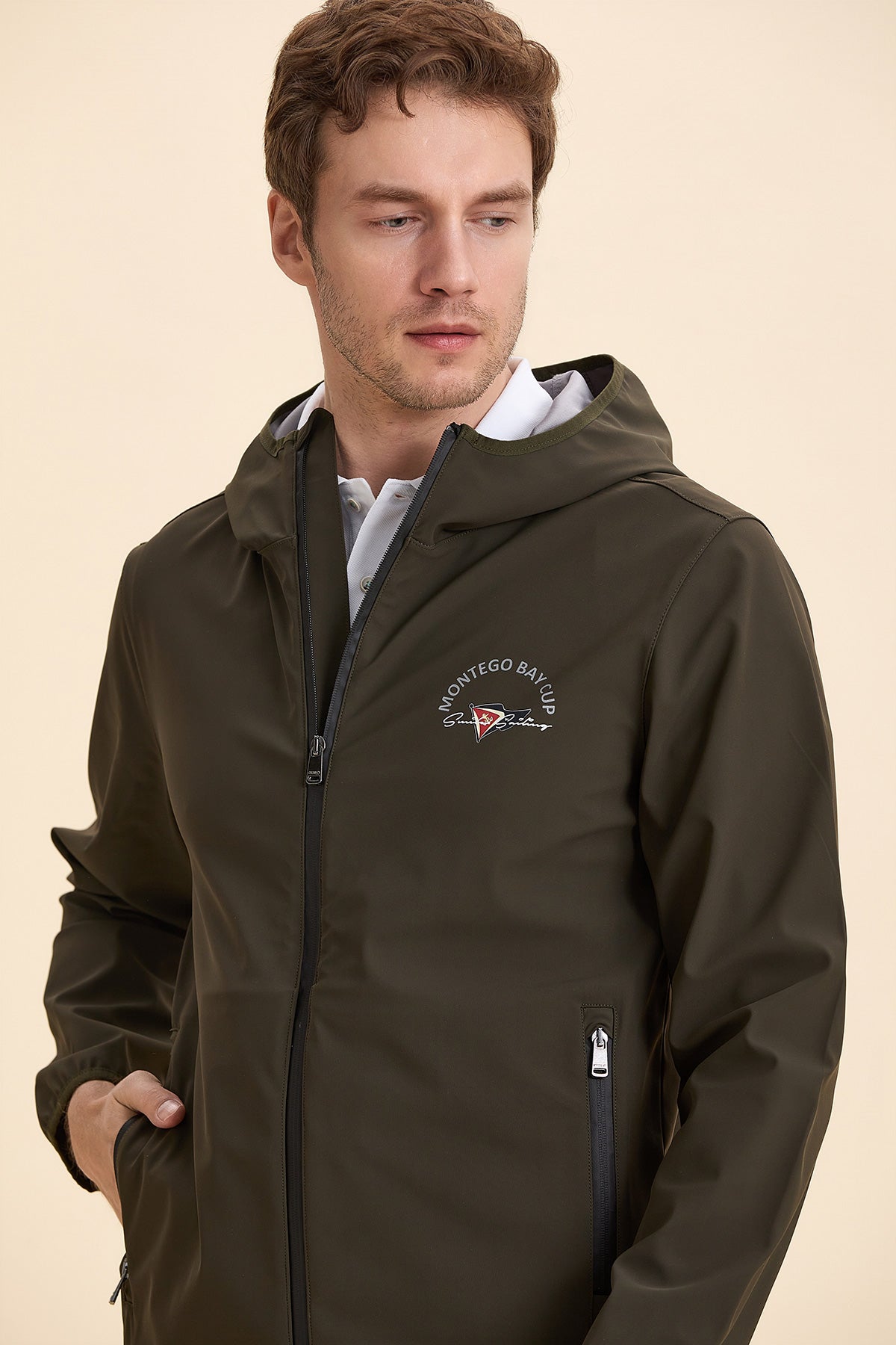 Hooded Khaki Summer Coat