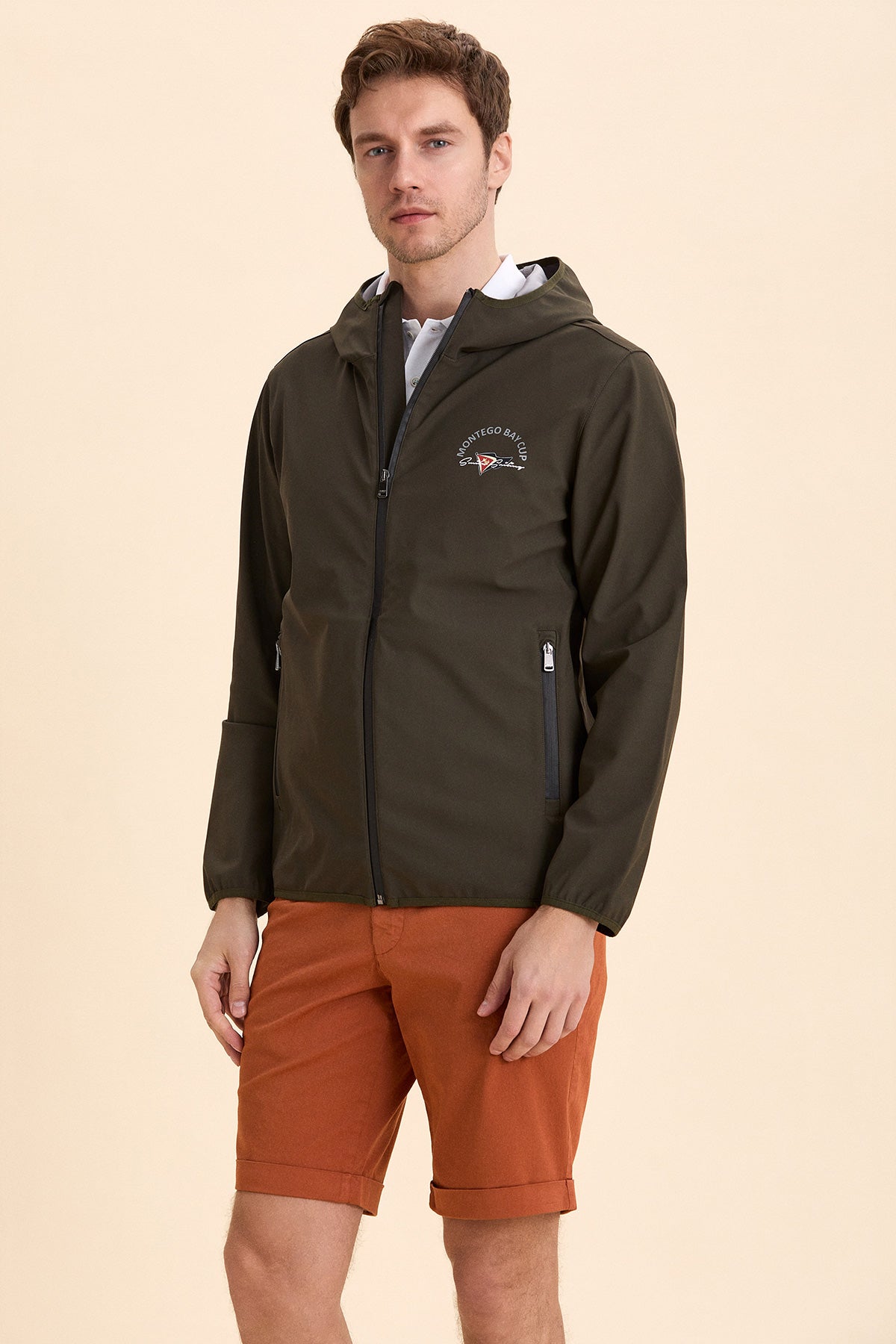 Hooded Khaki Summer Coat