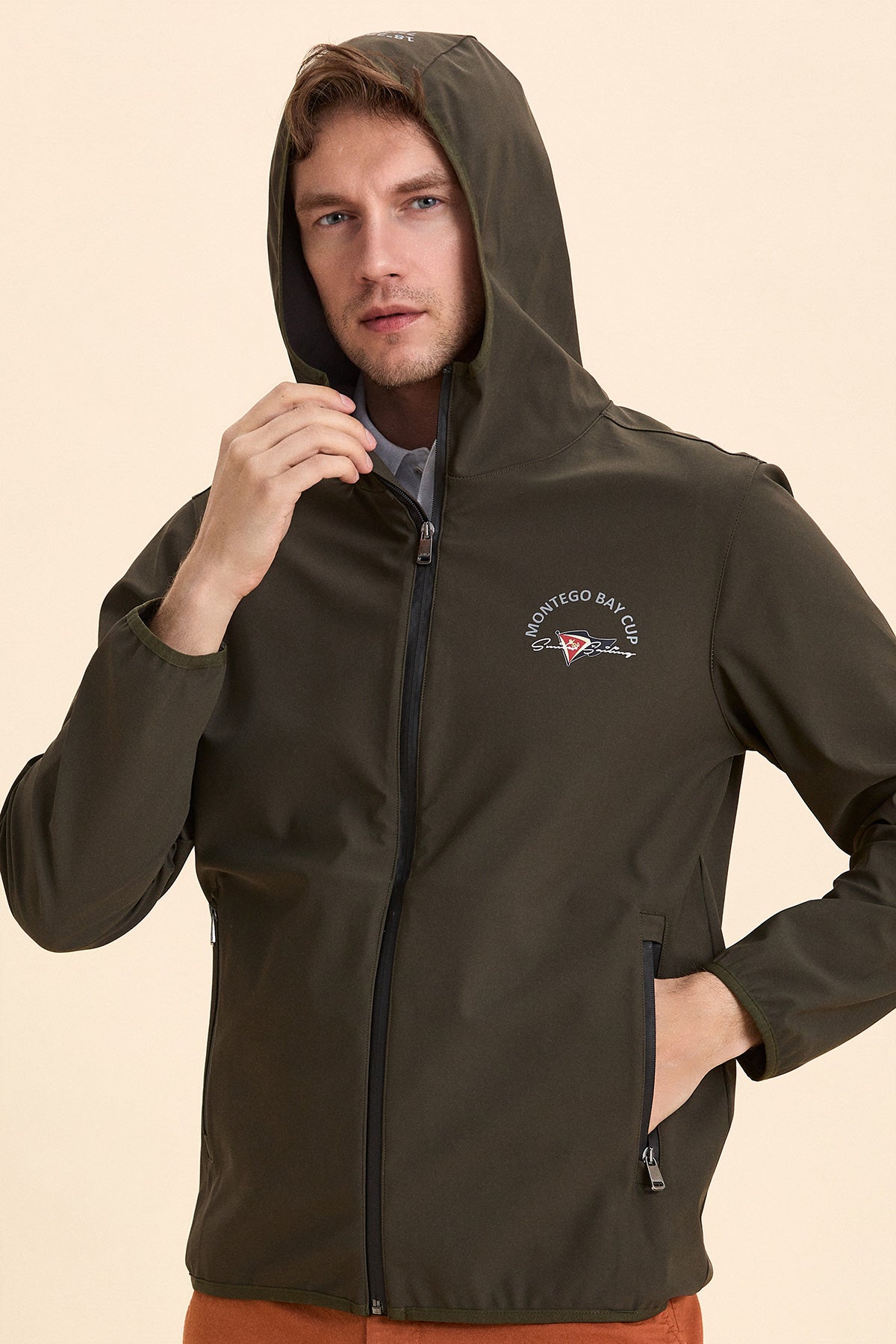 Hooded Khaki Summer Coat