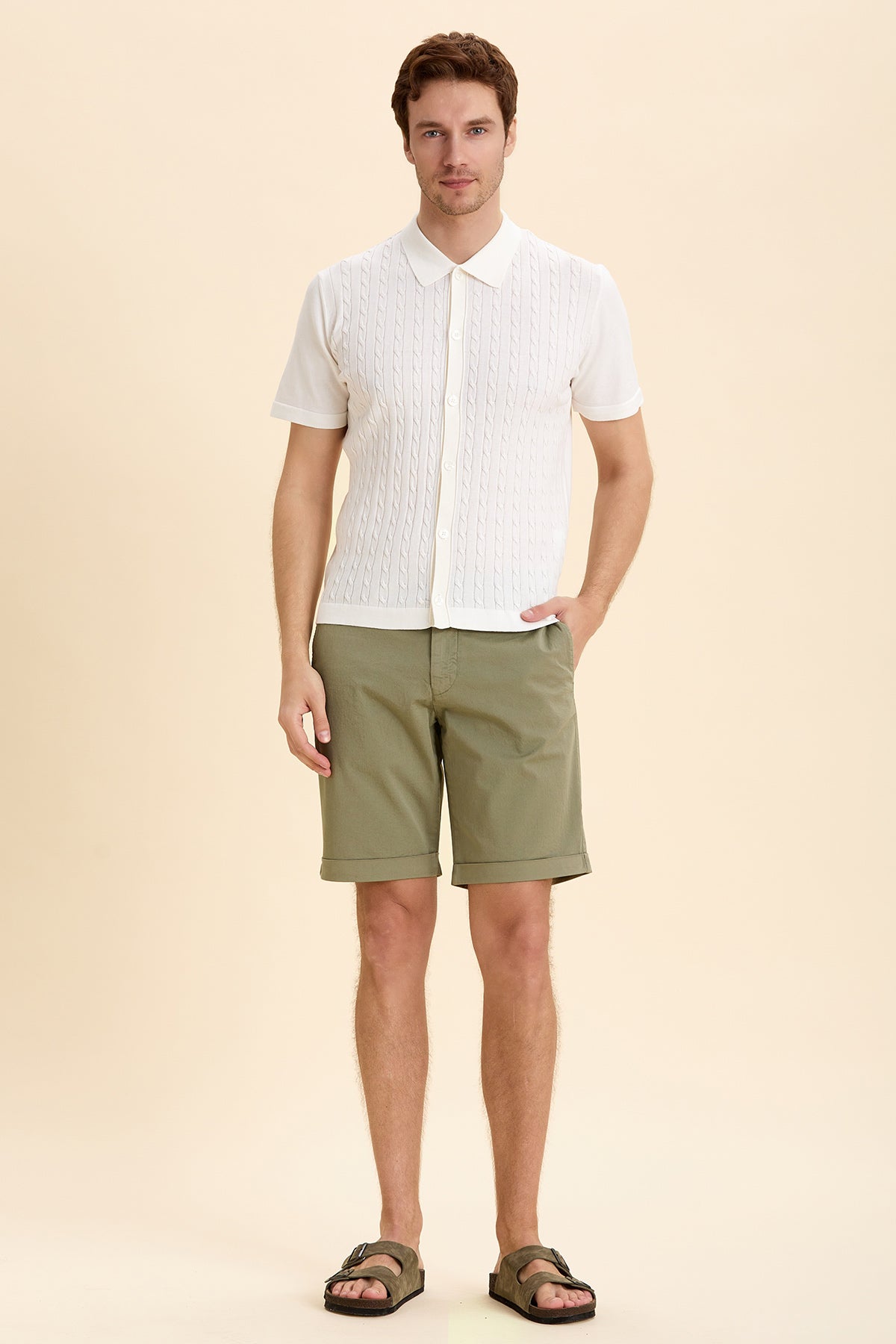 Off White Polo Knitwear