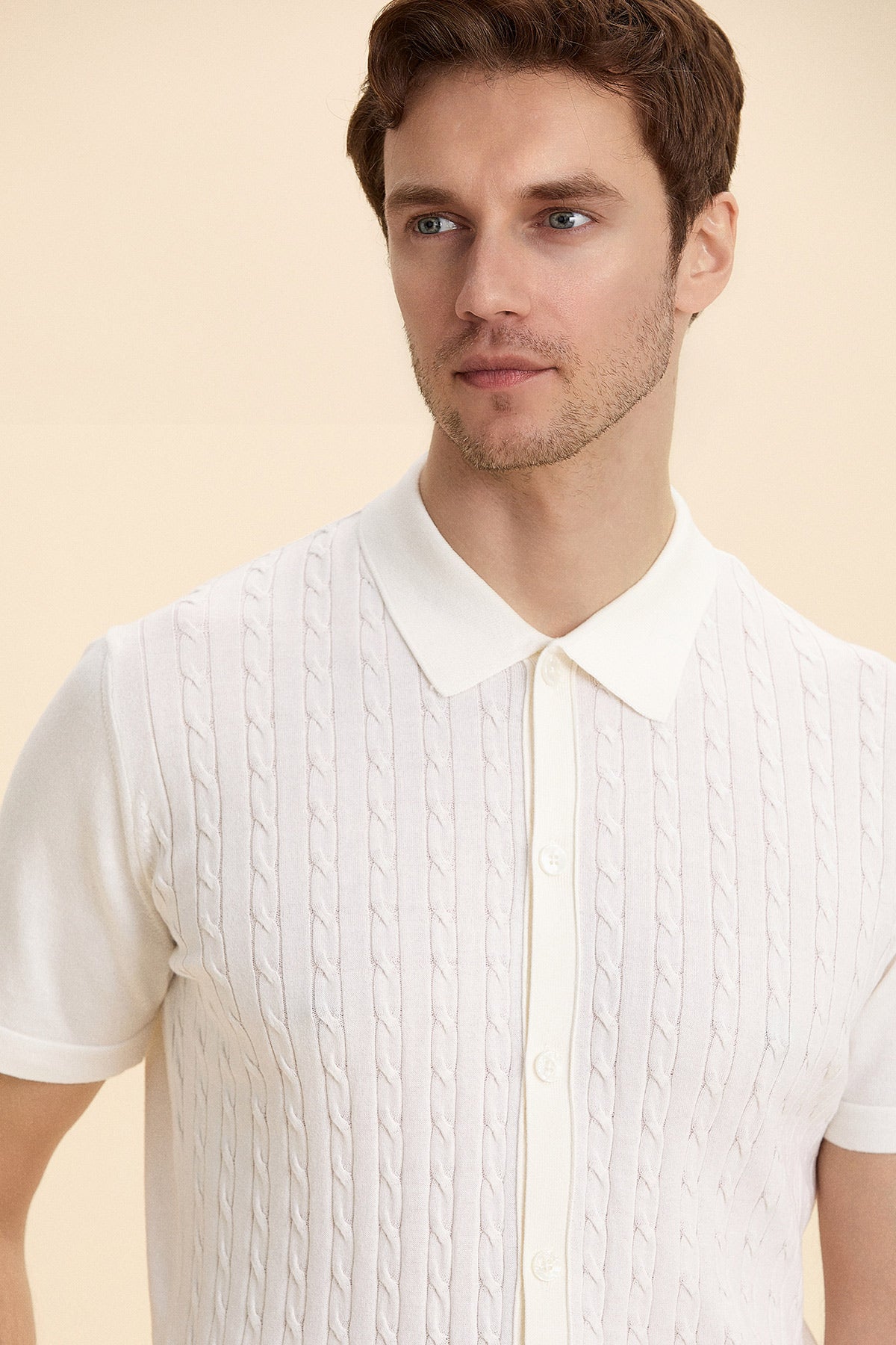 Off White Polo Knitwear