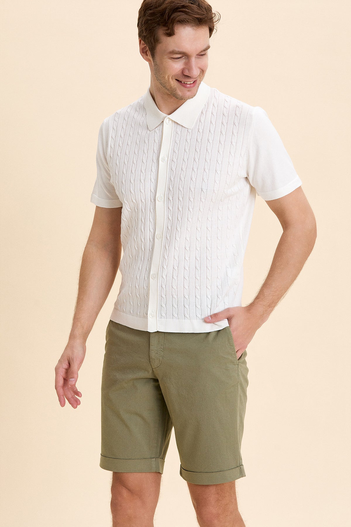 Off White Polo Knitwear