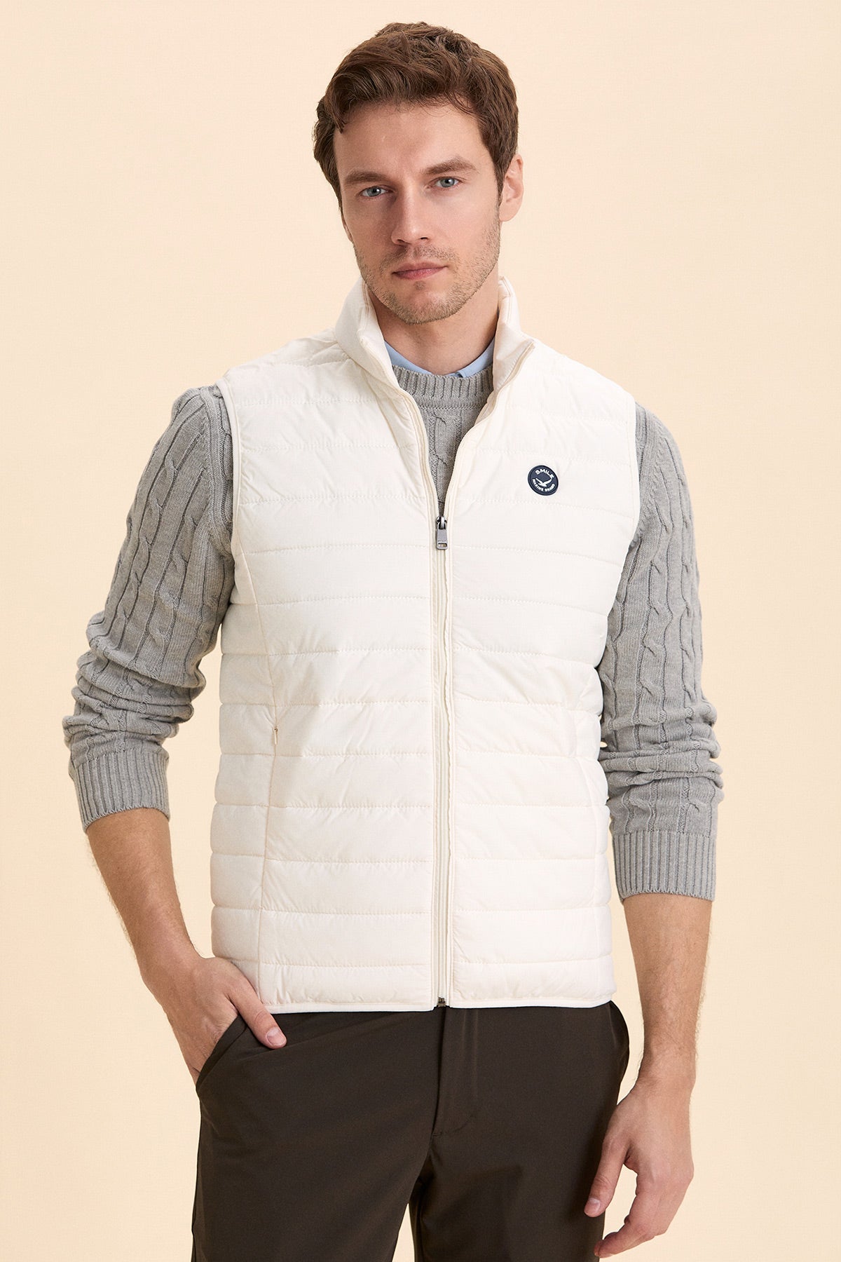 Light Beige Puffer Vest