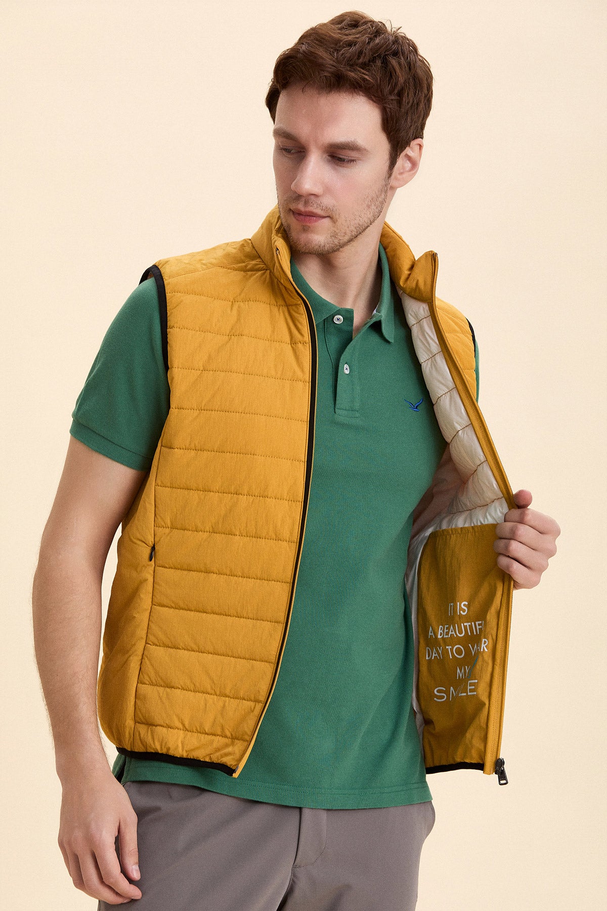 Mustard Yellow Puffer Vest