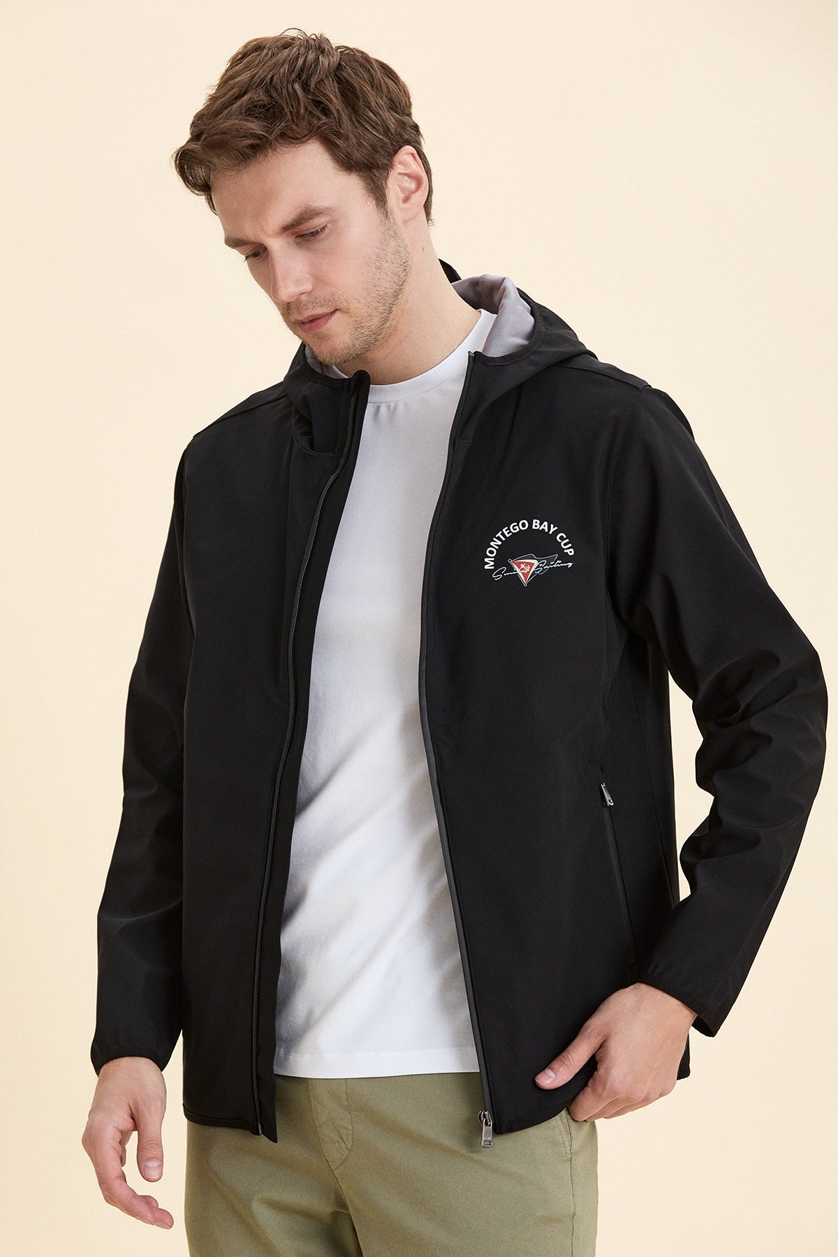 Hooded Black Summer Coat