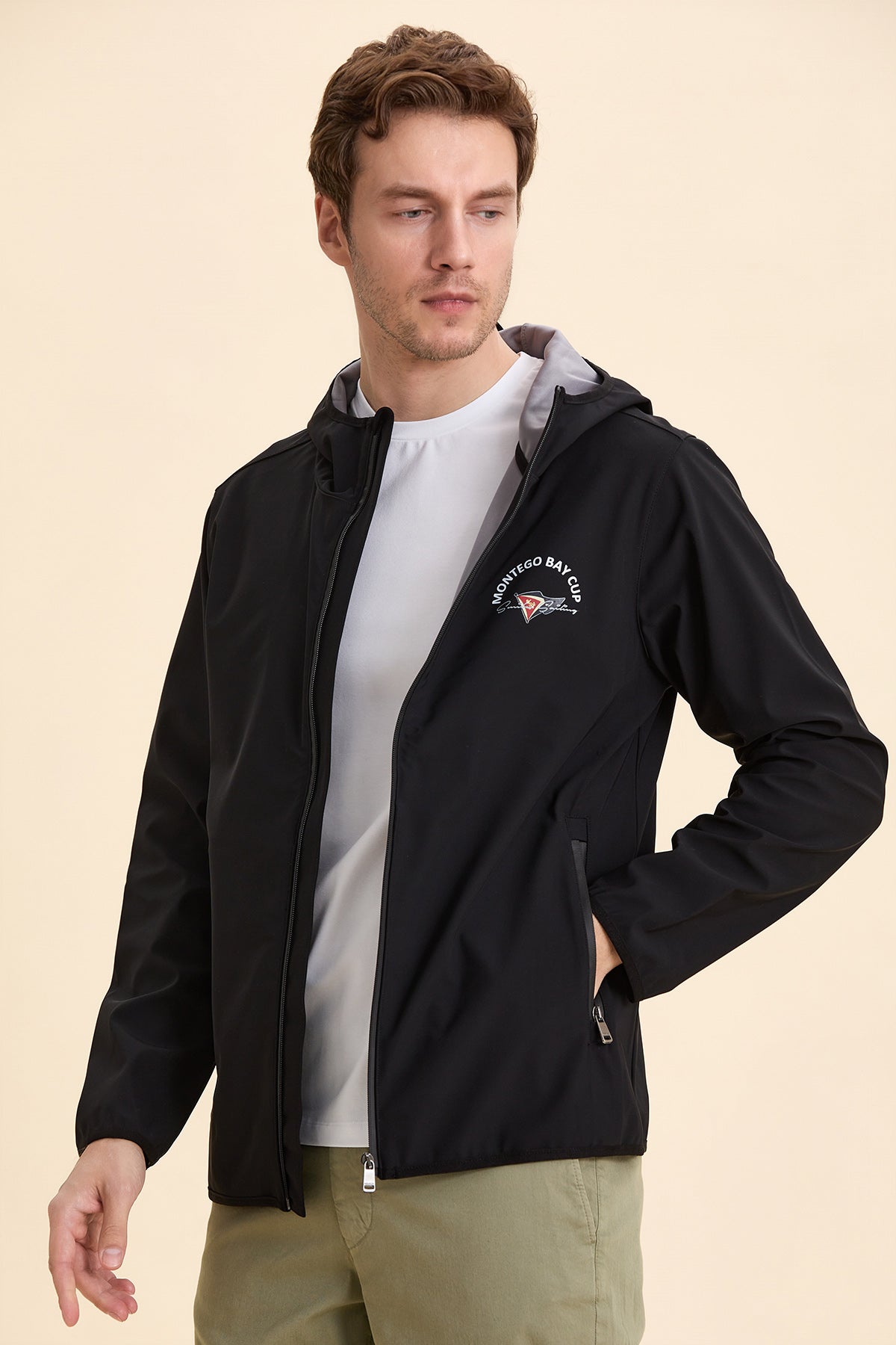 Hooded Black Summer Coat