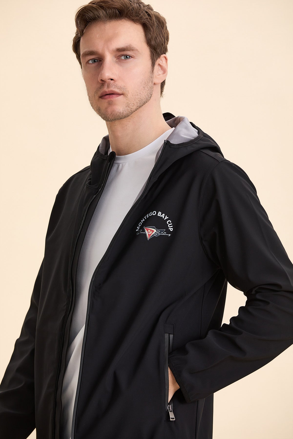 Hooded Black Summer Coat