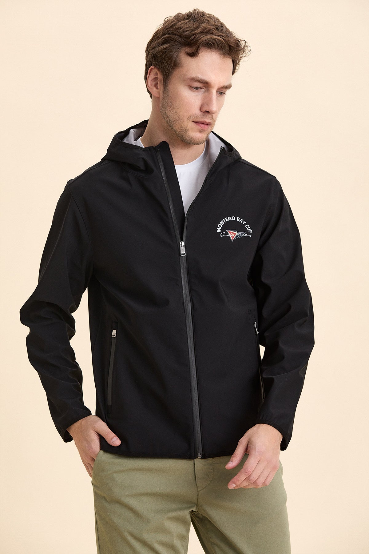 Hooded Black Summer Coat