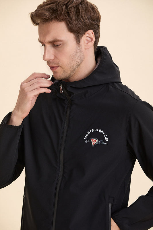Hooded Black Summer Coat