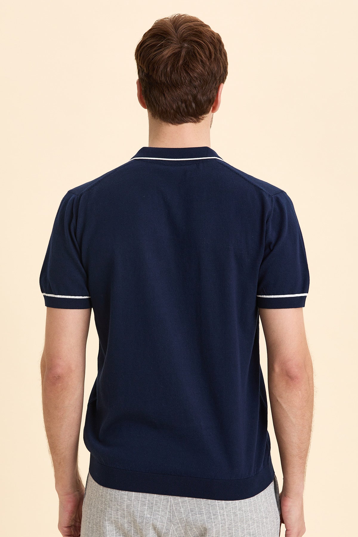 Navy Blue Polo Knitwear