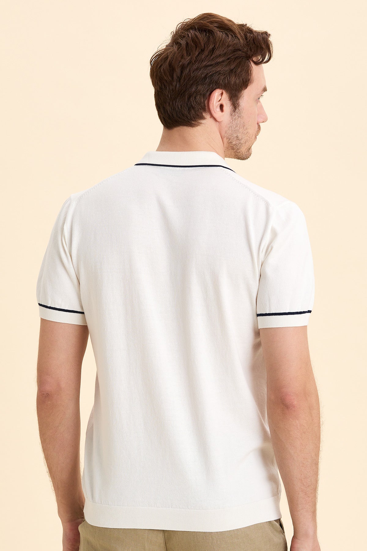 Off White Polo Knitwear