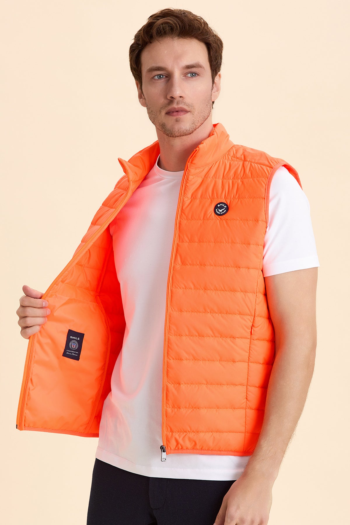 Neon Orange Puffer Vest