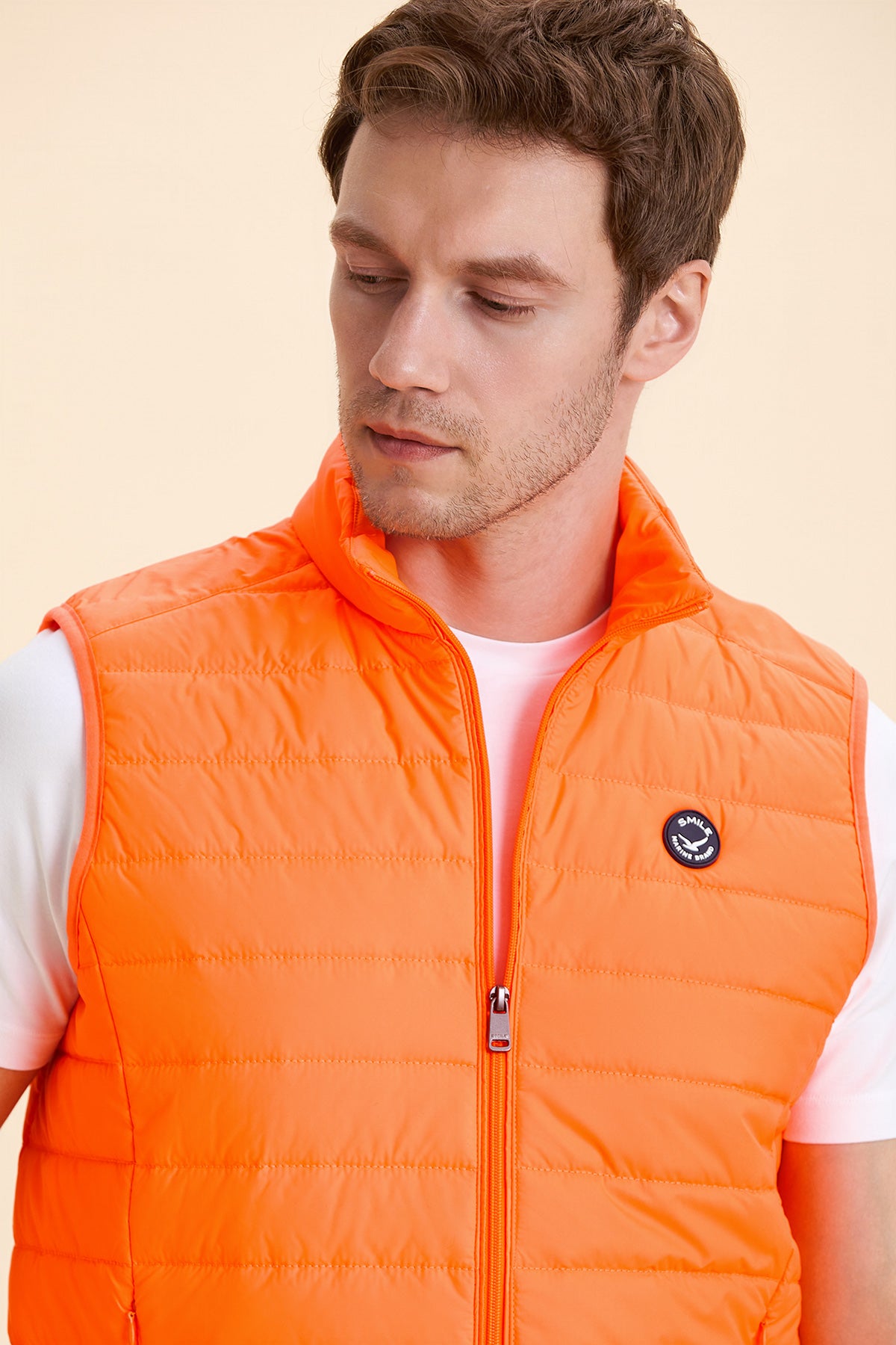 Neon Orange Puffer Vest